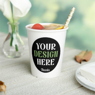 kundenspezifisch, einzigartig, elegant & minimalis pappbecher