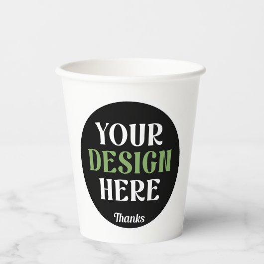 kundenspezifisch, einzigartig, elegant & minimalis pappbecher (Vorderseite)