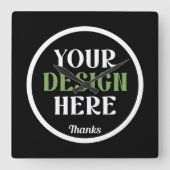 kundenspezifisch, einzigartig, elegant & minimalis quadratische wanduhr (Vorderseite)