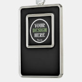 kundenspezifisch, einzigartig, elegant & minimalis Rahmen-Ornament silber (Links)