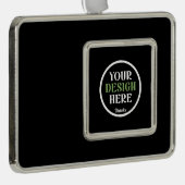 kundenspezifisch, einzigartig, elegant & minimalis Rahmen-Ornament silber (Rechts)