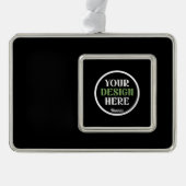 kundenspezifisch, einzigartig, elegant & minimalis Rahmen-Ornament silber (Vorderseite)