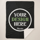 kundenspezifisch, einzigartig, elegant & minimalis sherpadecke (Vorderseite)