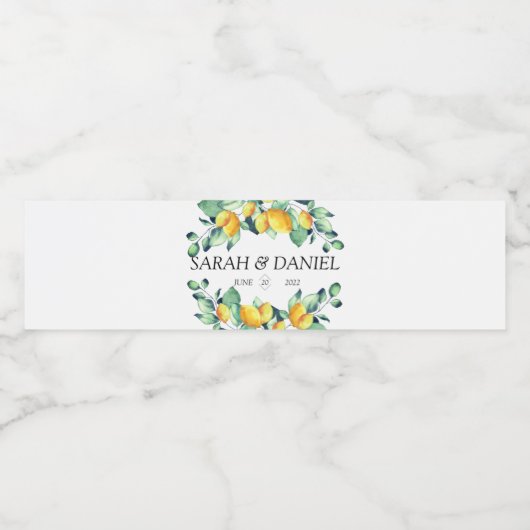 Kundenspezifisch Elegant Weiss Grün Wasserflaschenetikett (Einzelnes Label)