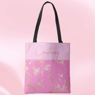 Kundenspezifisch für Rosa und Gold Tasche
