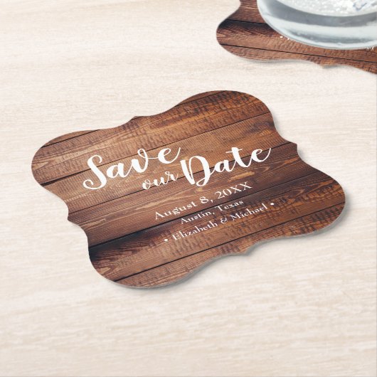 Kundenspezifisch Gerettet Datum Gastgeschenk Hochz Untersetzer (angewinkelt)