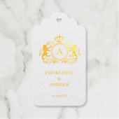 Kundenspezifisch Logo Monogramm Wappen Löwen Gummi Geschenkanhänger (Vorderseite)