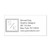 Kundenspezifisch, Monogramm Permastempel (Design)