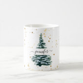 Kundenspezifisch winterliche Tannenbaum Kaffeetasse (Mittel)