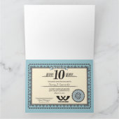 Kundenspezifische 10 Jahre Service-Auszeichnung fü Karte (Innenseite)