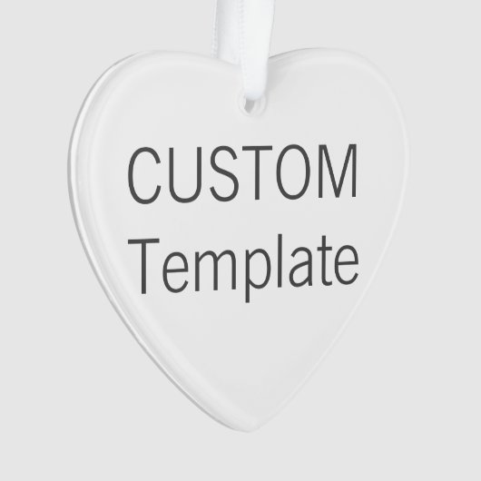 Kundenspezifische Acryl-HERZ Ornament (Vorderseite)