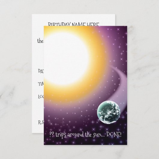 Kundenspezifische Alters-Bahnen um den Sun Einladung (Vorne/Hinten)