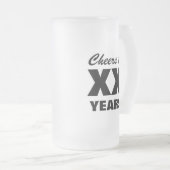 Kundenspezifische Altersbier-Tasse für Mattglas Bierglas (VorderseiteRechts)