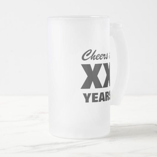 Kundenspezifische Altersbier-Tasse für Mattglas Bierglas (VorderseiteRechts)