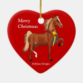 Kundenspezifische Amerikaner Saddlebred Keramik Ornament (Hinten)