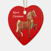 Kundenspezifische Amerikaner Saddlebred Keramik Ornament (Links)