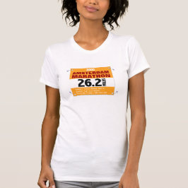 Kundenspezifische Amsterdam-Marathonlauf-Zahl, T-Shirt