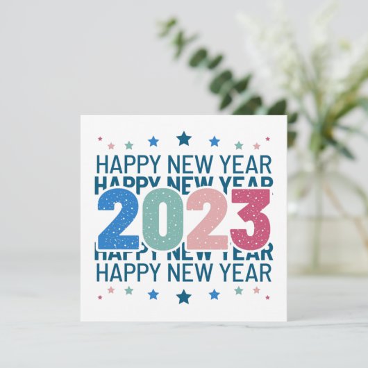 Kundenspezifische Anpassung für farbenfrohe Neuers Save The Date (Stehend Vorderseite)