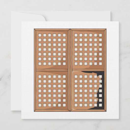 Kundenspezifische antike Capiz Einladung (Vorderseite)