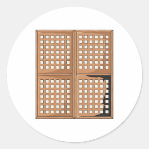 Kundenspezifische antike Capiz Runder Aufkleber