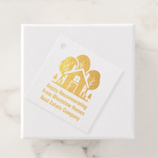 Kundenspezifische Anwesen-Firma Housewärme Gold Geschenkanhänger (Mit Box)