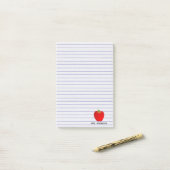 Kundenspezifische Apple-Linien Lehrer-klebrige Post-it Klebezettel (Auf Schreibtisch)