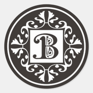 Kundenspezifische Aufkleber des Monogramm-B in