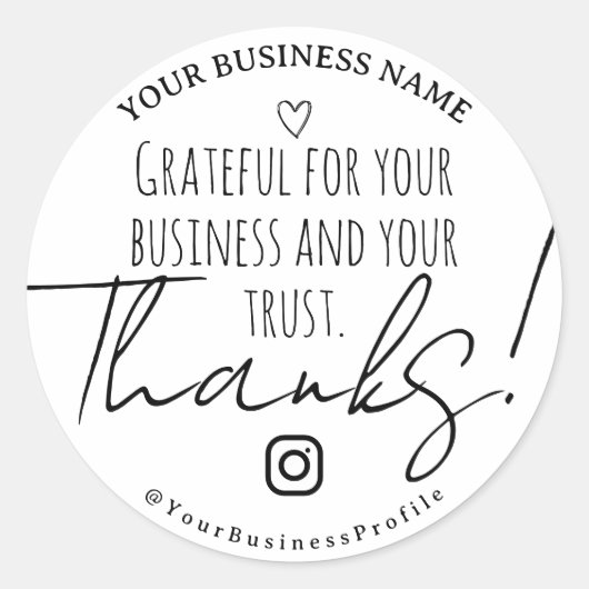 Kundenspezifische Aufkleber für Kunden (Vorderseite)