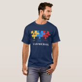 Kundenspezifische Autismus Bewusstseinsbildung Mat T-Shirt (Vorne ganz)