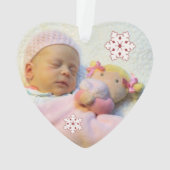 Kundenspezifische Baby-Katzen-erste Ornament (Rückseite)