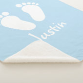 Kundenspezifische Babyfüße neugeborene sherpa Sherpadecke (3/4)