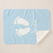 Kundenspezifische Babyfüße neugeborene sherpa Sherpadecke (Vorderseite (Horizontal))