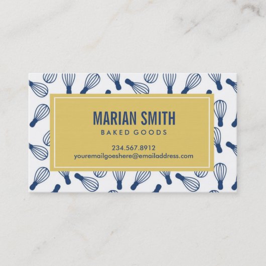 Kundenspezifische Backen-Visitenkarte Visitenkarte (Vorderseite)