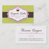 KUNDENSPEZIFISCHE BÄCKEREI-VISITENKARTE VISITENKARTE (Vorne/Hinten)