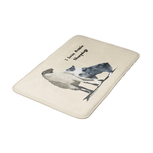 Kundenspezifische Bad-Matte blauer Merle Badematte (Schrägansicht)