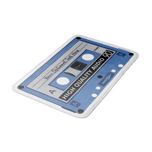 Kundenspezifische Badmatten der Retro Kassette Badematte (Schrägansicht)