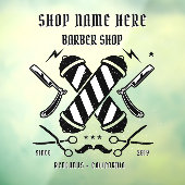 Kundenspezifische Barbershop-Werbung Fensteraufkleber (Blatt 3)