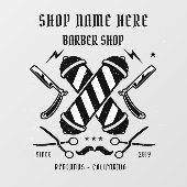 Kundenspezifische Barbershop-Werbung Fensteraufkleber (Blatt)