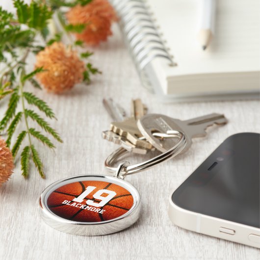 Kundenspezifische Basketball-Zahlen Schlüsselanhänger (Seite)