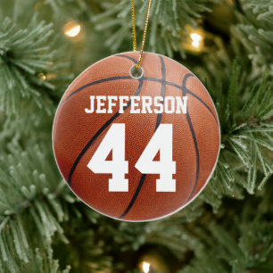 Kundenspezifische Basketballsportbezeichnung Keramik Ornament