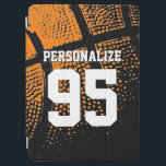 Kundenspezifische Basketballsportnummer iPad Air Hülle<br><div class="desc">Maßgeschneiderte Basketballsport Jersey Nummer iPad Air Cover. Personalisierte Abdeckung mit sportlicher Basketballkonstruktion. Anpassbare Hintergrundfarbe hinter Vintagem Foto. Personalisieren Sie mit dem Namen des High School Teams,  Monogramm,  lustiges Zitat,  Slogan etc. Coole Geburtstagsgeschenkidee für Fans. Machen Sie einen für Vater,  Mutter,  Coach,  Freund,  Teamkollegen,  Mitarbeiter usw.</div>