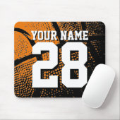Kundenspezifische Basketballsportnummer und Name Mousepad (Mit Mouse)
