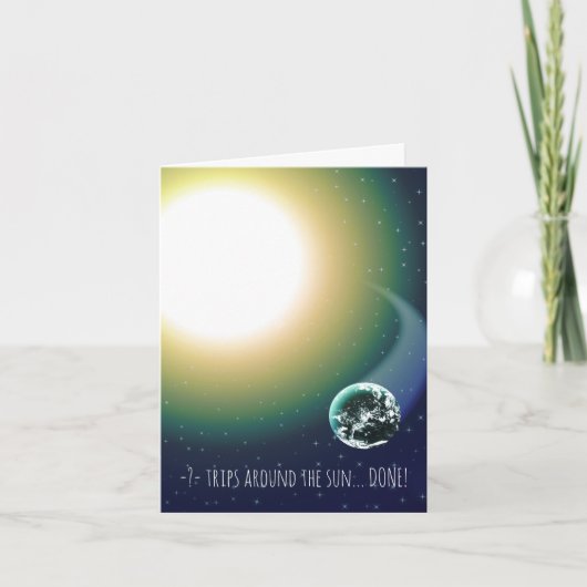 Kundenspezifische Bday Reisen um den Sun Karte (Vorderseite)