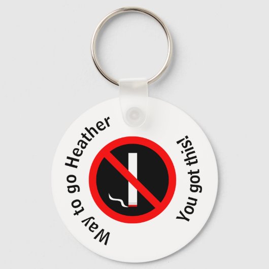 Kundenspezifische Beendigung des Rauchens Glückwun Schlüsselanhänger (Vorderseite)