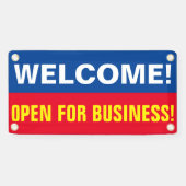 Kundenspezifische Begrüßung für Business-Banner Banner (Horizontal)
