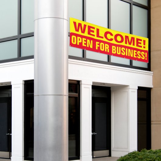 Kundenspezifische Begrüßung für Business-Banner Banner (Äußeres Gebäude)