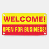 Kundenspezifische Begrüßung für Business-Banner Banner (Horizontal)
