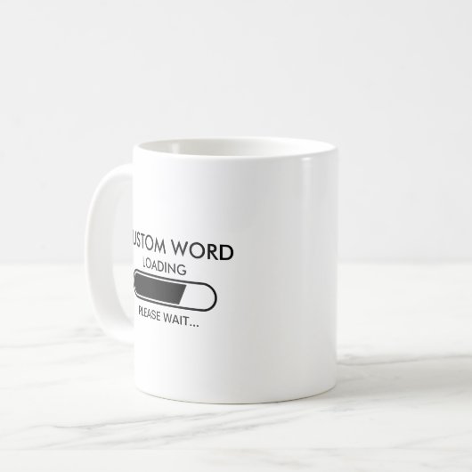 Kundenspezifische Beladung warten Kaffeetasse (Vorderseite Links)