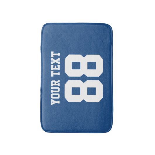 Kundenspezifische Beleg-Badmatte der Blausport Badematte (Vorderseite Vertikal)