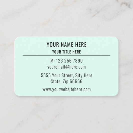 Kundenspezifische Berufliche Design-Visitenkarte m Visitenkarte (Vorderseite)